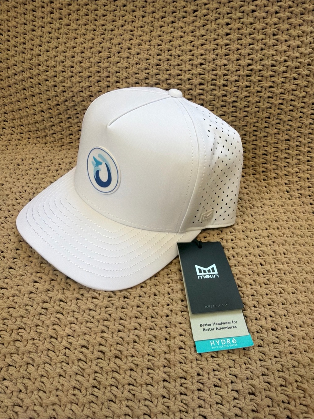 Melin Icon Hydro Snapback Hat - Men's Classic White New